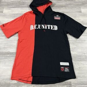 NWT Mitchell & Ness DC United MLS Short Sleeve Hoodie Hooded‎ Size XL $65 MSRP